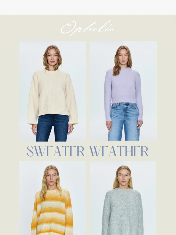It's beginning to look a lot like.... SWEATER WEATHER