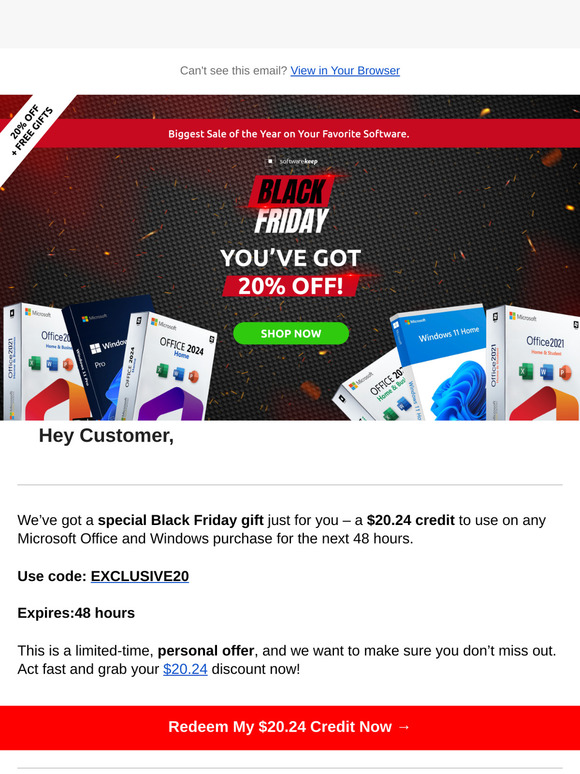 Customer Claim Your $20 Credit Before It’s Gone!