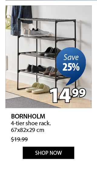 BORNHOLM 4-tier shoe rack