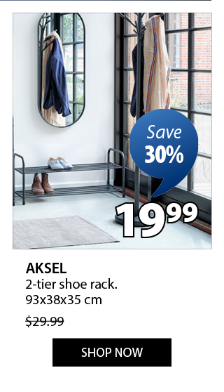 AKSEL 2-tier shoe rack