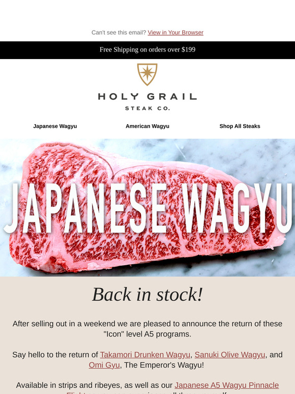 *EXTREMELY LIMITED* Icon-level Japanese A5 Wagyu