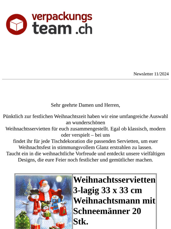 Weihnachtsservietten
