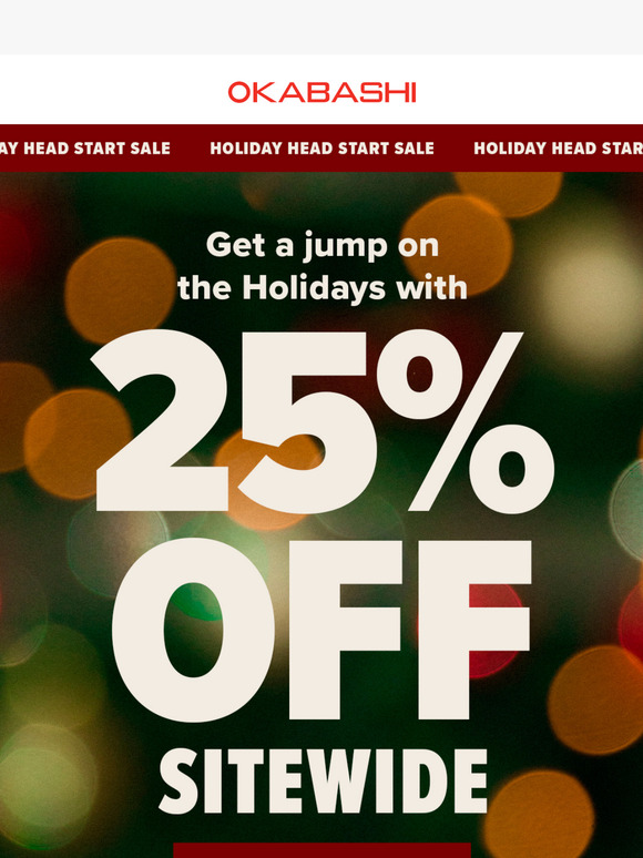 Holiday Head Start Sale