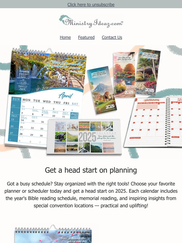 Don't Let 2025 Catch You Unprepared - Grab Your Theocratic Calendar