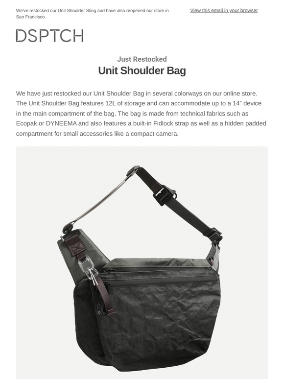 DSPTCH UNIT SHOULDER BAG - RND EDITION - DSPTCH: Restocked: RND