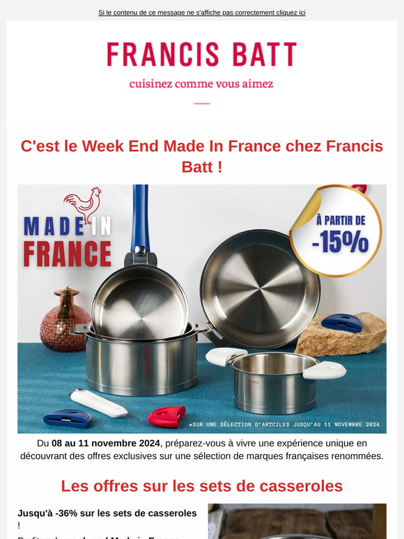 C'est le Week End Made In France chez Francis Batt !