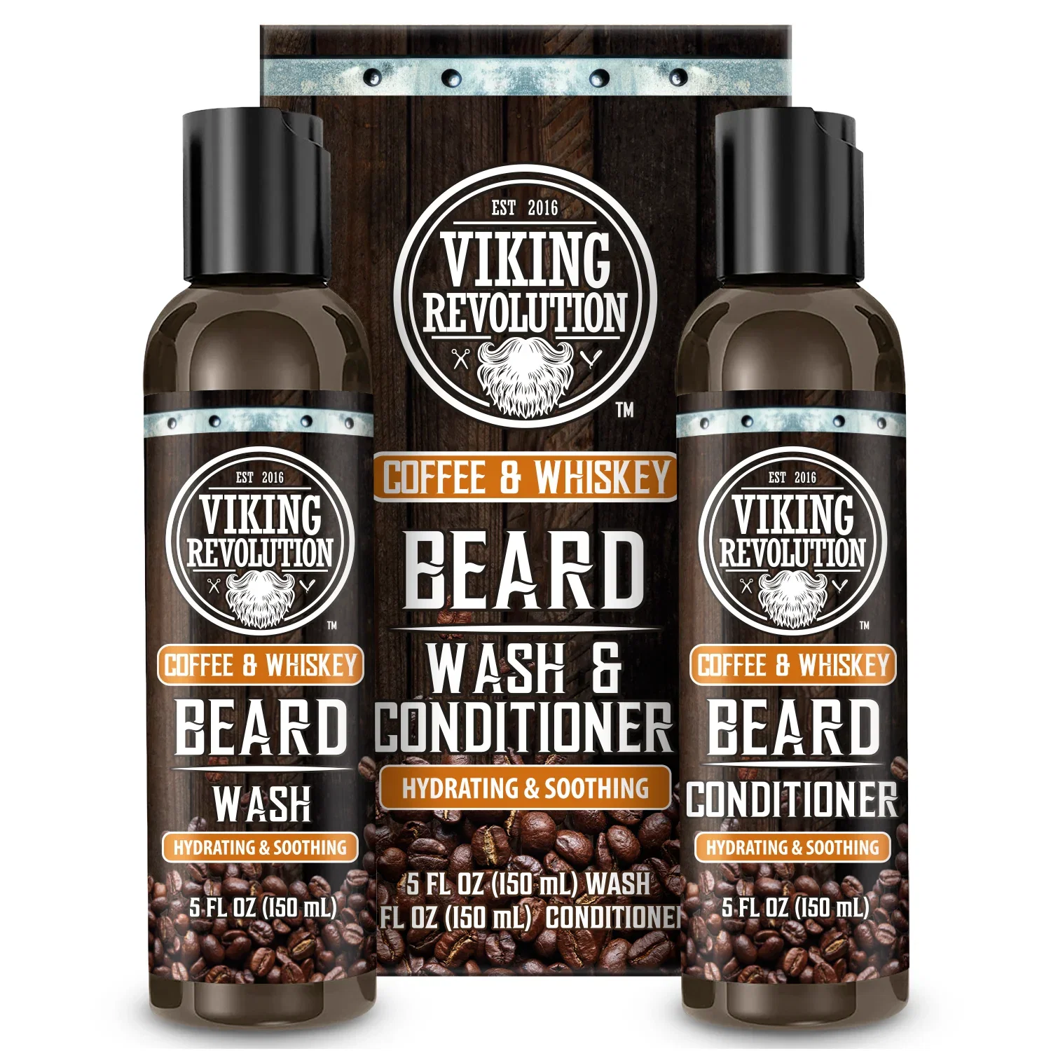 Image of Coffee & Whiskey Beard Wash & Conditioner Set - 5oz