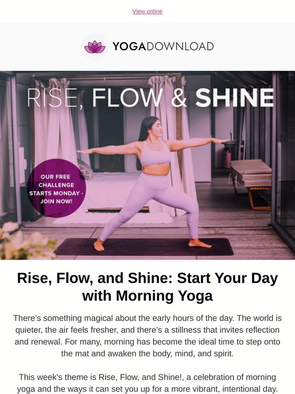 🌞 Rise, Flow & Shine! | FREE Challenge Starts Monday!