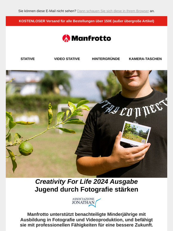 Jugend durch Fotografie stärken: Manfrotto Creativity for Life 2024