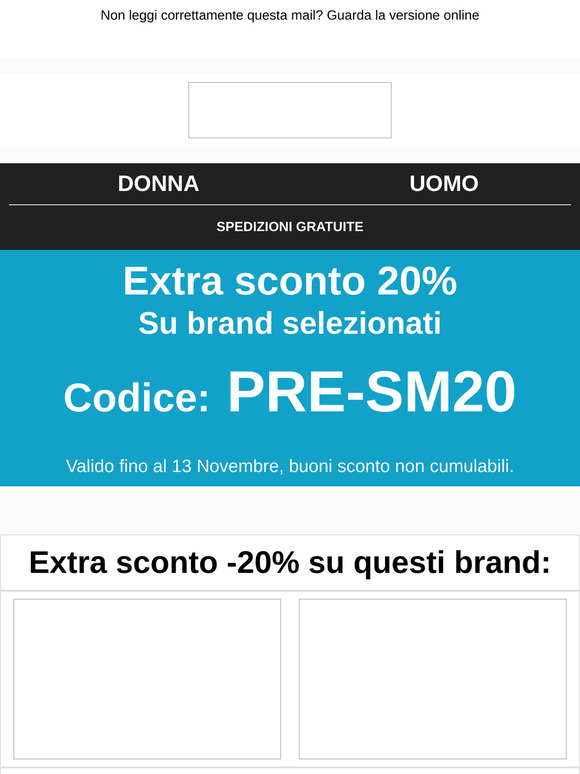 ⚡ Extra sconto 20% Su brand selezionati
