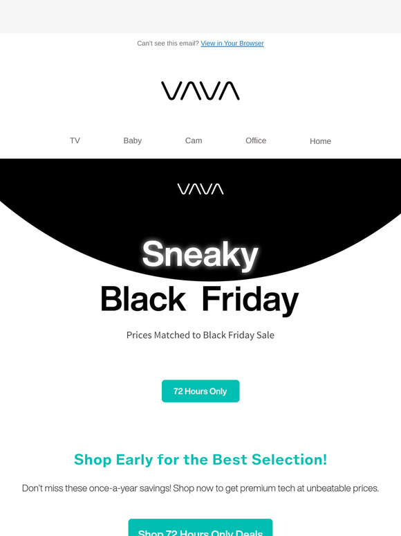 📢 Up to 25% OFF - VAVA Sneaky Black Friday Starts!