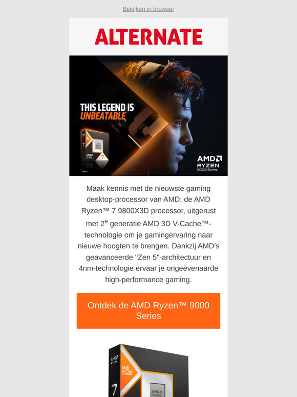 Nieuw: AMD Ryzen™ 7 9800X3D processor!