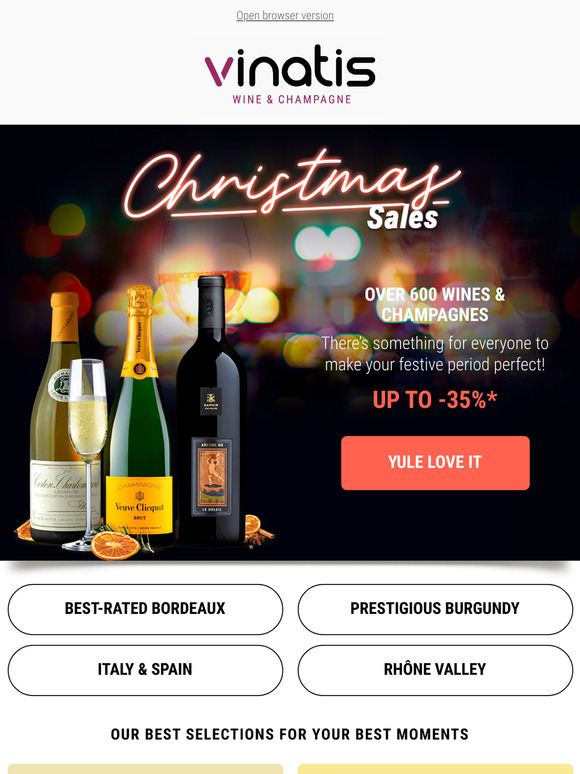 Christmas Sales! 🎅 Up to 35% Off Your Festive Wines & Champagnes