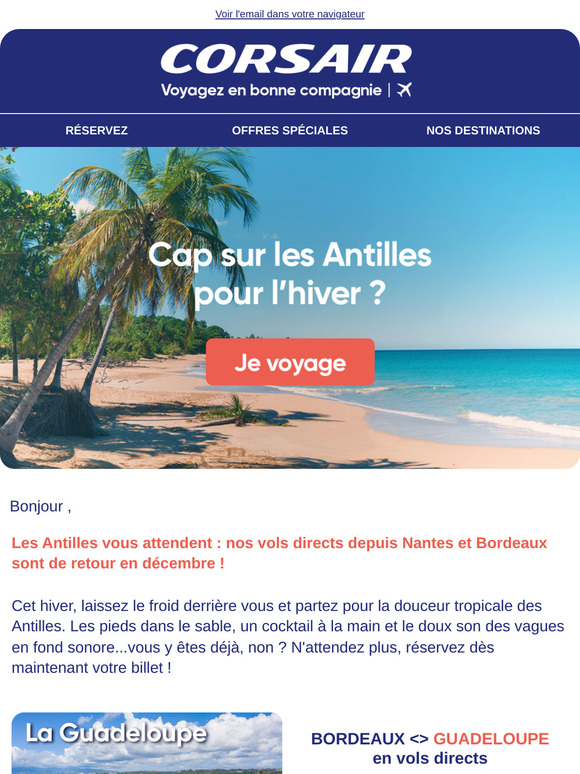 ⛱️ Passez les fêtes de fin d'année les pieds dans le sable
