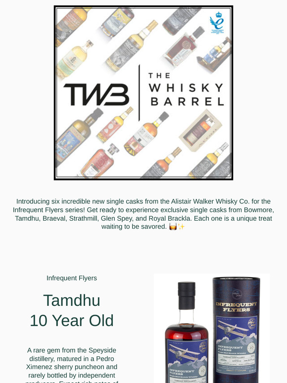 ‍✈️ Tamdhu, Bowmore, Braeval... the latest Frequent Flyers have landed