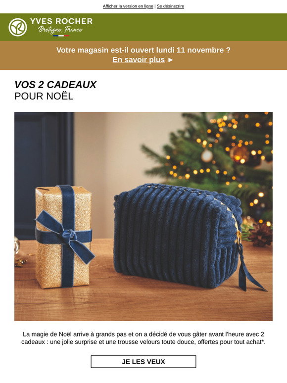 Lot De 22 Trousses Vanity Yves Rocher Neuves - Différentes Couleurs/modèles, Fermeture éclair, Tissu Doré