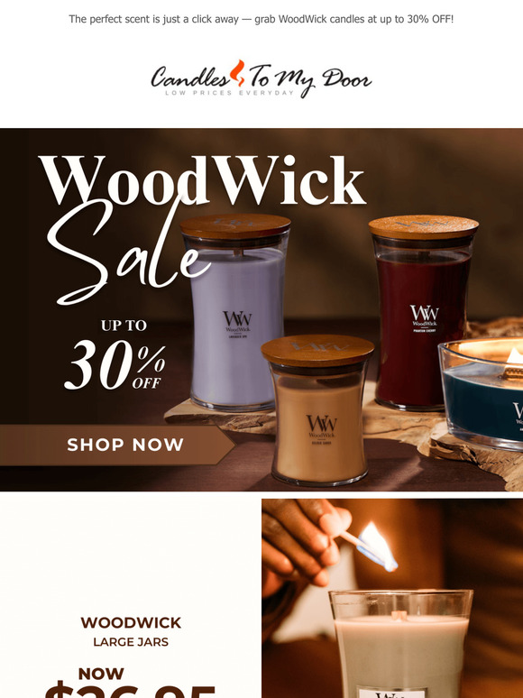 🔥 WoodWick Candle Sale: Up to 30% OFF — Limited Time Only!