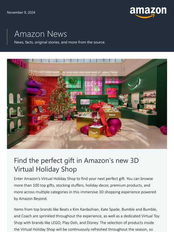 Shop Amazon’s virtual store to find the perfect holiday gift