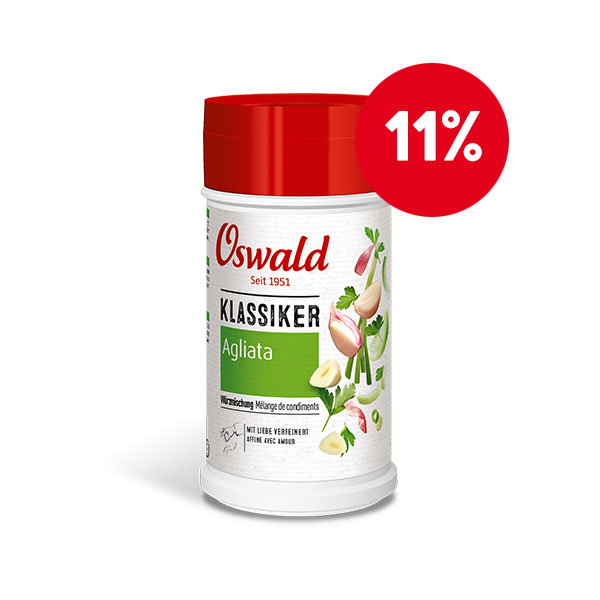 Kleine Dose Agliata Knoblauch-Würzmischung, Gewürze, Oswald