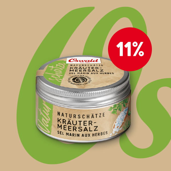 Kleinste Dose Kräuter-Meersalz Naturschätze, Gewürze, Oswald