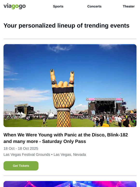 Your event lineup