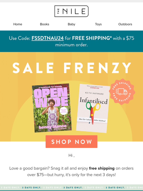 Yes, It’s a Sale Frenzy + Free Shipping! 🎉