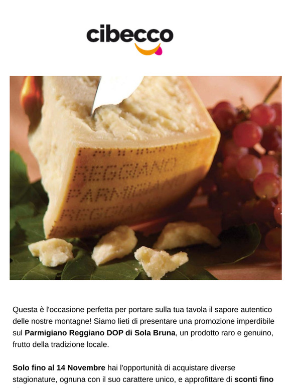 Fino al 19% di Sconto sul Parmigiano Reggiano DOP di Sola Bruna