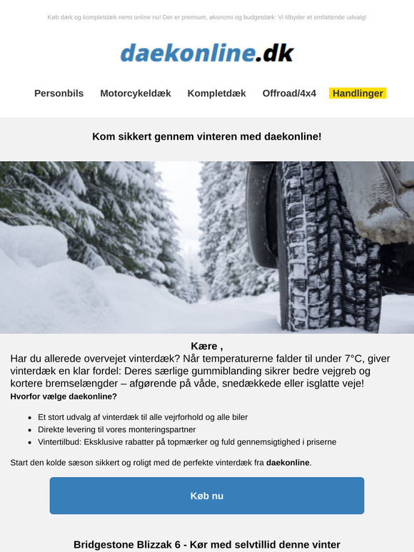 Kom sikkert gennem vinteren med daekonline!