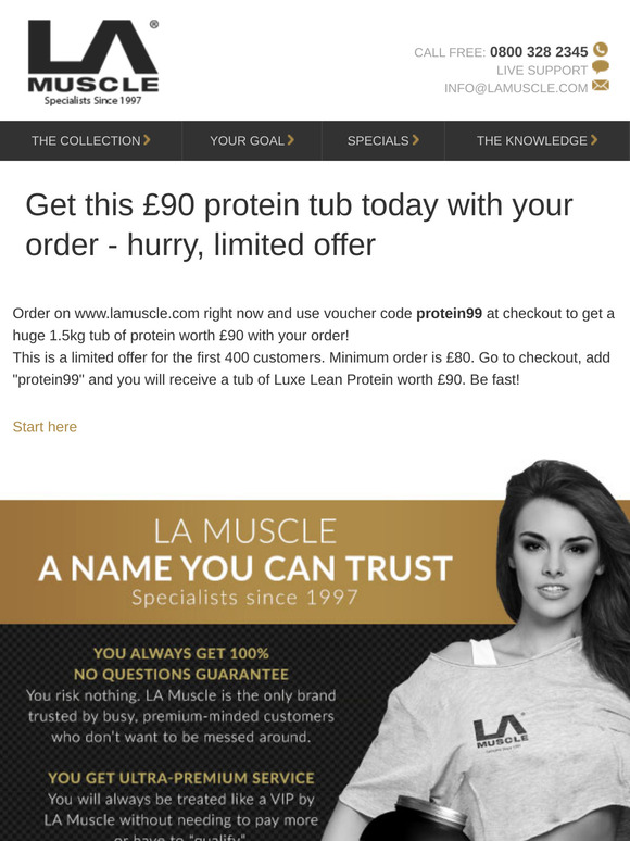 Get your free £90 protein today