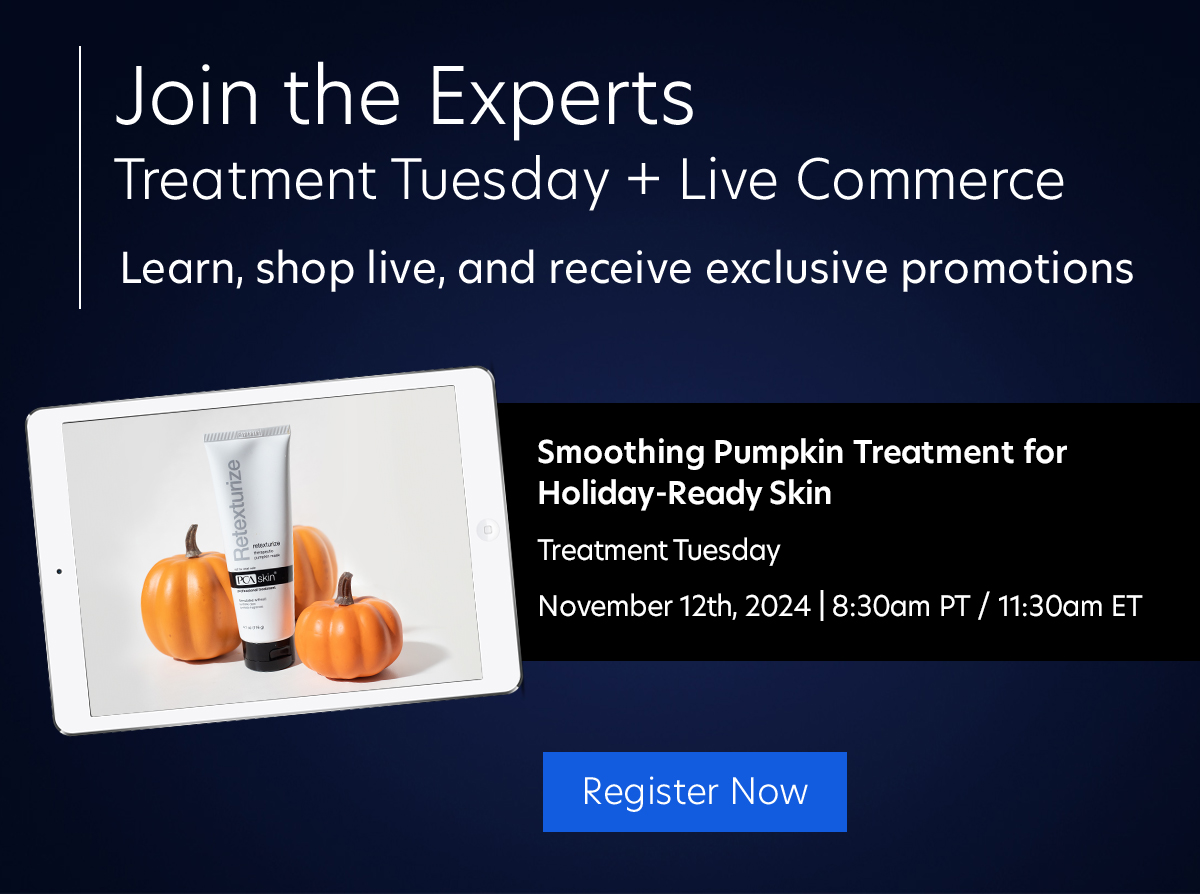 Register Now for Treatment Tuesday: Smoothing Pumpkin Treatment for Holiday-Ready Skin