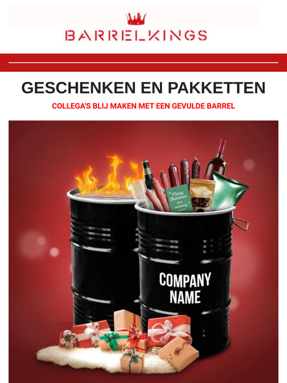 Verras met een Kerstbarrelpakket! Ook functioneel na kerst