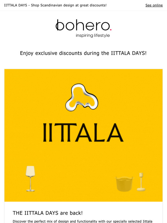 IITTALA DAYS - Shop Scandinavian design at great discounts!