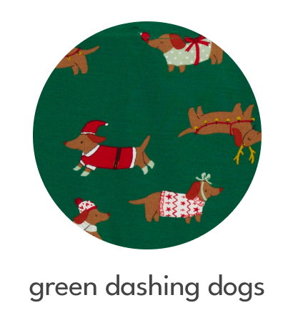 holly jolly|santa smiles|green dashing dogs