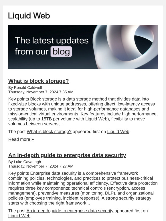 The Latest Content from the Liquid Web Blog