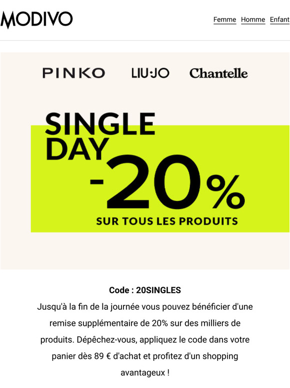 Ne manquez pas les -20% extra