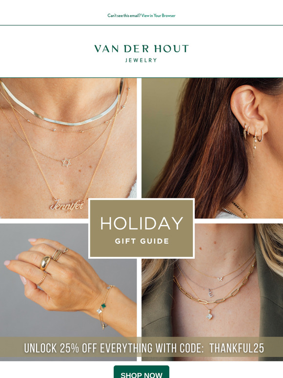 Gift Guide! 🎁 Your Holiday Essentials Await! Use code THANKFUL25!