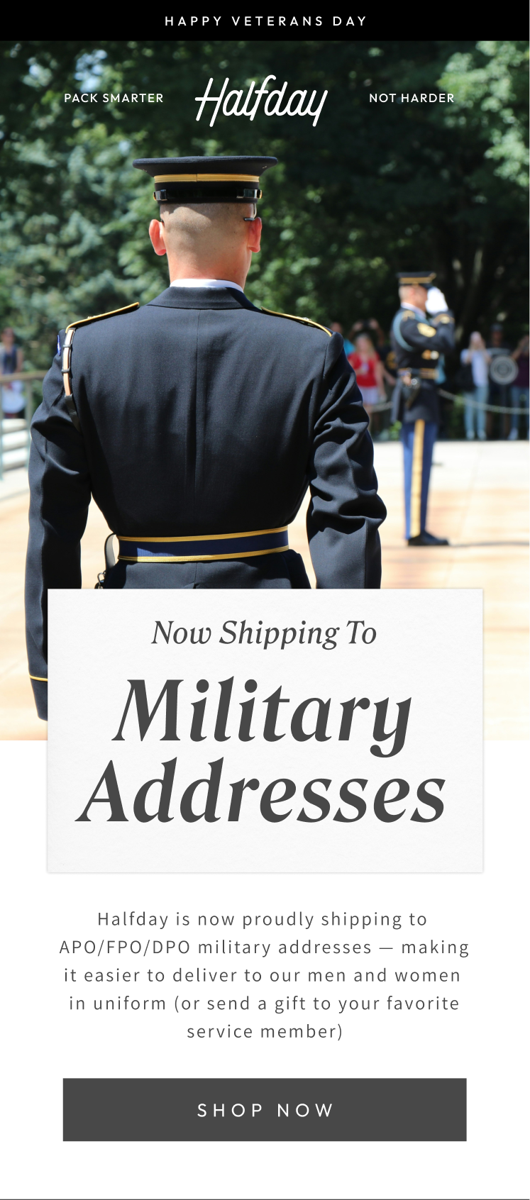 Veteran's day MPO announcement