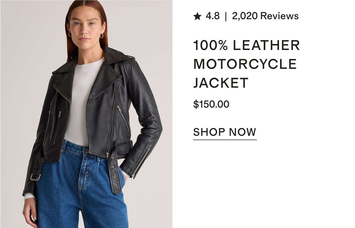 100% Leather Motorcycle Jacket