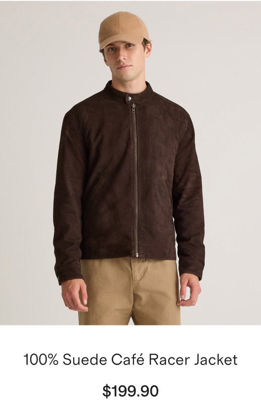 100% Suede Café Racer Jacket