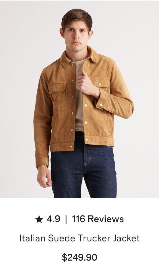 Italian Suede Trucker Jacket