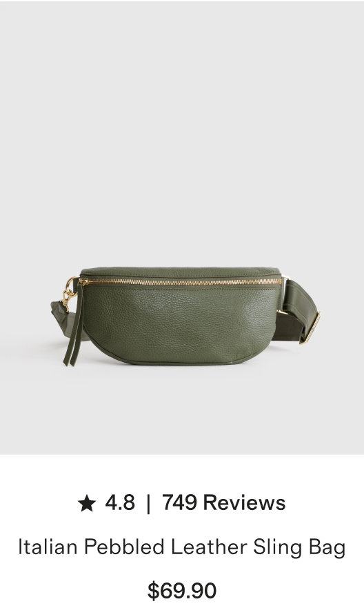 Italian Pebbled Leather Sling Bag