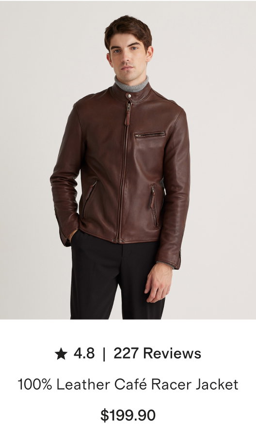 100% Leather Café Racer Jacket