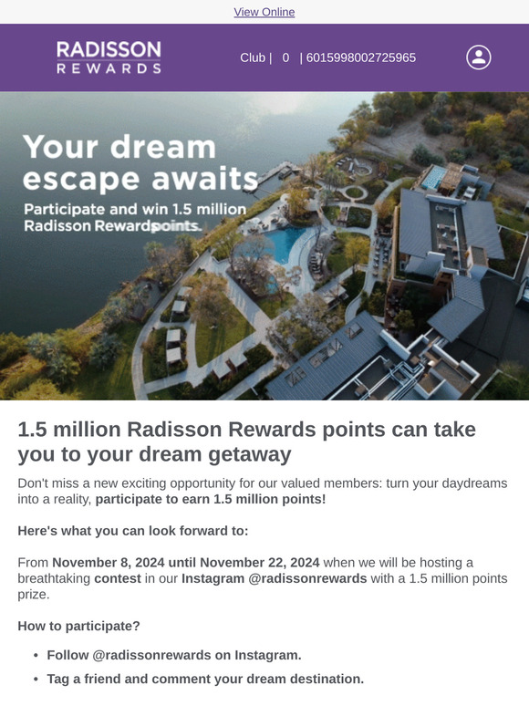 Chance to turn your dream destination into your next getaway!