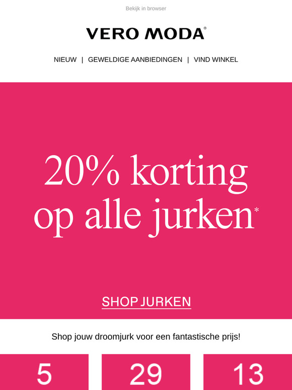 20% korting op alle jurken - alleen tot middernacht! ⏳