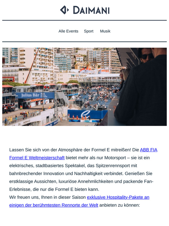 Voll unter Strom: Premium-Hospitality der Formel E wartet auf Sie 🏁