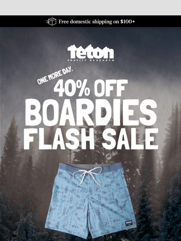 ONE MORE DAY | 40% OFF BOARDIES