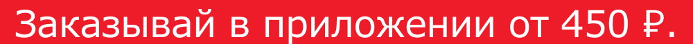 Заказывай в приложении от 450 ₽.
