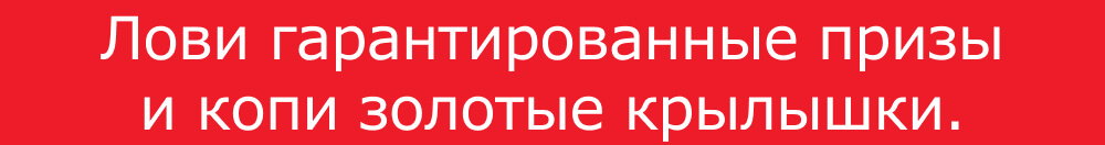 Лови гарантированные призы
и копи золотые крылышки.
