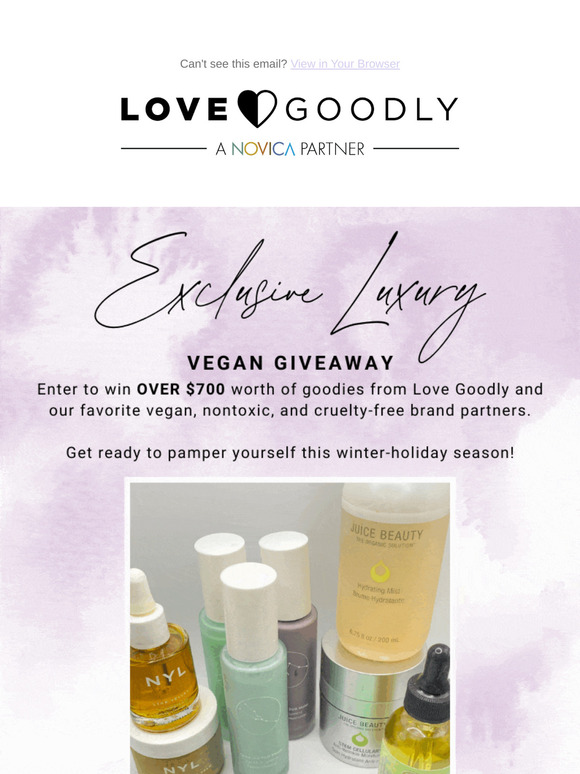 OMG... is this for real?! 😱 Win over $700 worth of vegan self-care goodies!