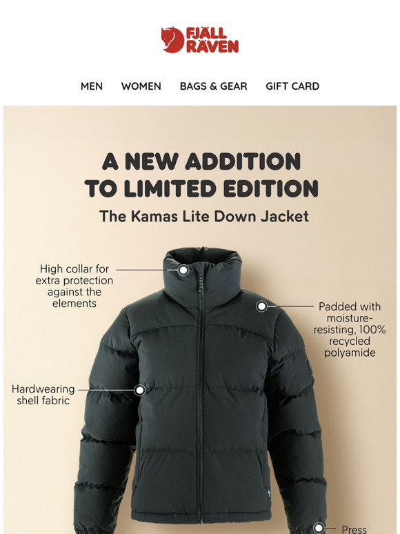 Fjällräven: Introducing the Kamas Lite Down Jacket | Milled Fjällräven: Introducing the Kamas Lite Down Jacket | Milled